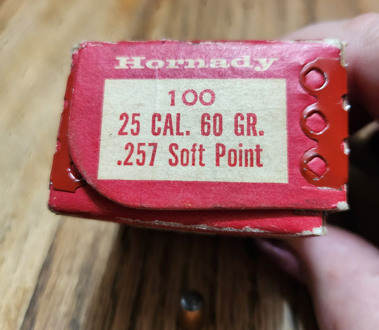 25 cal 60 gr Hornady. 257 soft point bullets