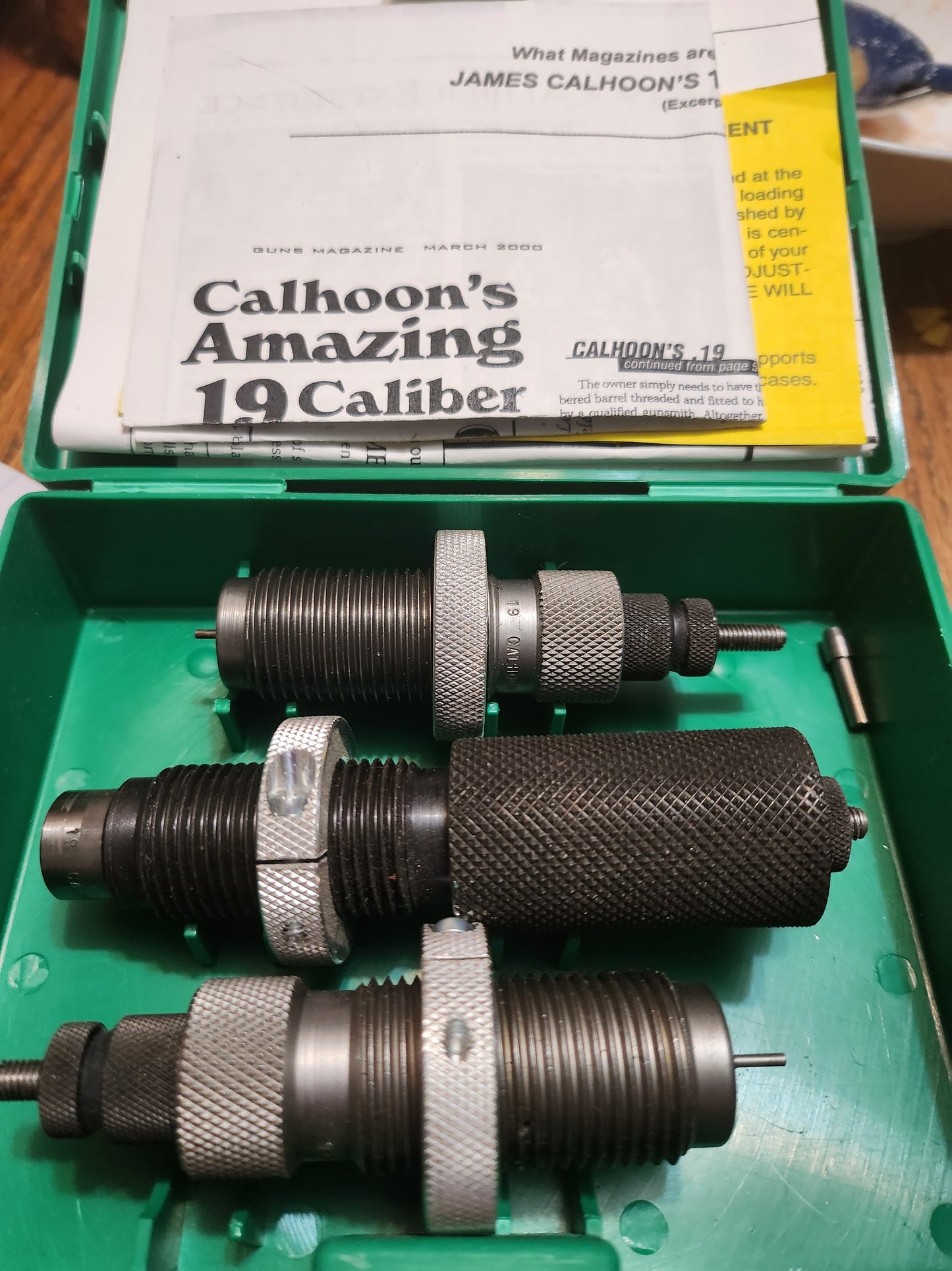 19 Calhoon Hornet reloading dies