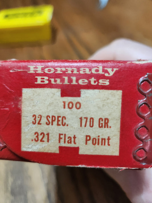 32 cal 170 gr. Flat nose bullets