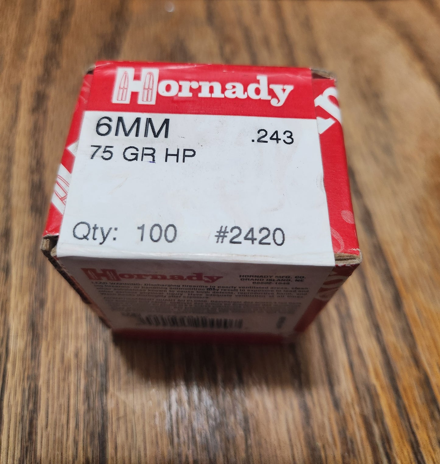 6mm 75gr Hp hornady bullets