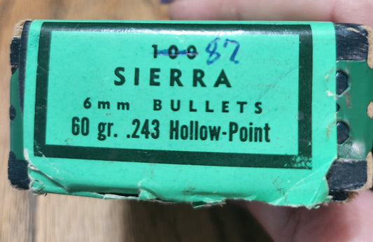 6mm 60gr HP Sierra bullets